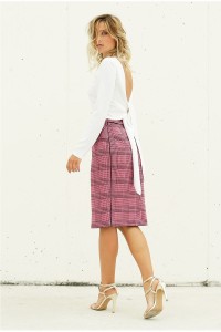 blusa blanca manga larga crepe fino