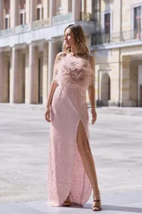 Falda de fiesta con gasa lentejuelas para invitadas boda