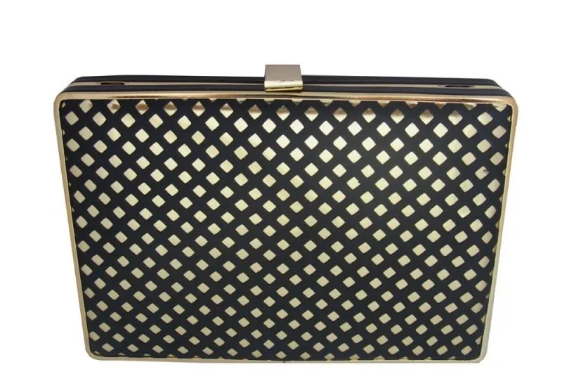 Bolso de fiesta clutch negro y dorado online