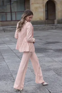 Pantalón Palazzo tweed rosa