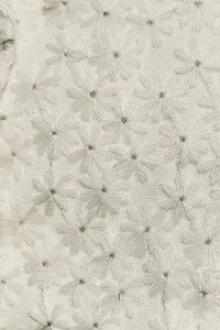 Falda recta tul bordada blanca margaritas para novia