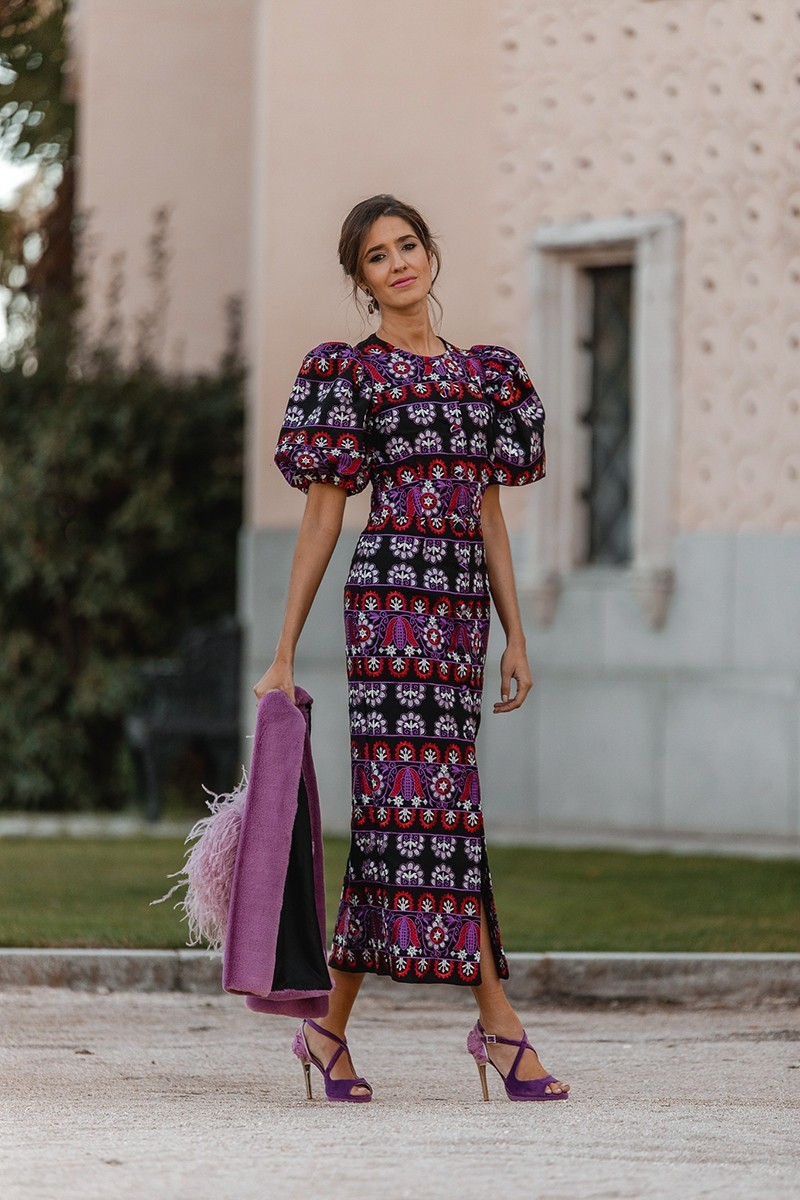 estola pelo lila  para invitadas boda invierno
