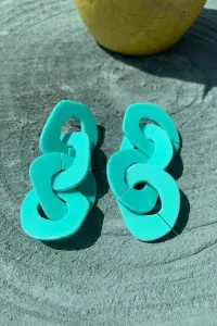 pendientes cadenas verde