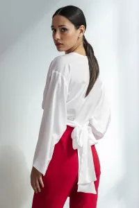 blusa blanca multiposicion saten
