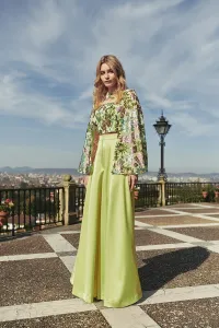 falda pantalon saten lima invitada boda fiesta