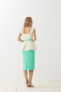 Conjunto falda lápiz y top Peplum kathy