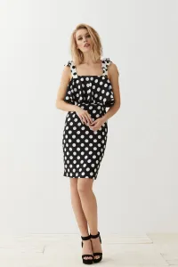Vestido Corto Lunares Volante Melanie
