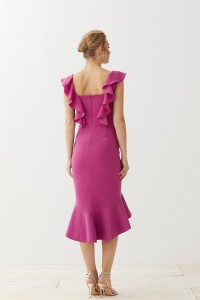 Vestido Corto Escote Corazón Rosa Sirena