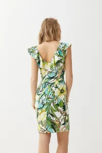 Vestido Corto Abotonado Estampado Apolo