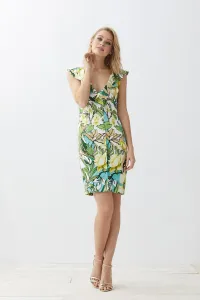 Vestido Corto Abotonado Estampado Apolo