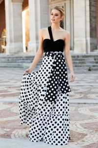 Falda Larga de Lunares con Lazada Maia
