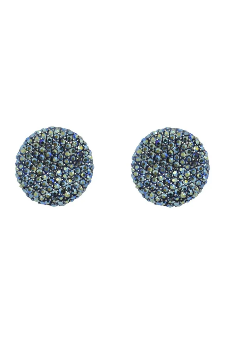 Pendientes Botón Verde Brillante