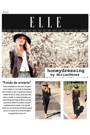 En la Revista ELLE con Honeydressing