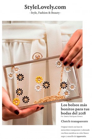 bolso de metacrilato transparente con flores metalicas de apparentia en la revista stylelovely.com 