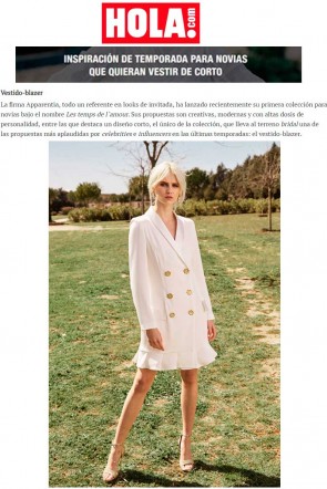 revista hola.com inspiracion para novias de corto vestido blazer corto esmoquin de apparentia wedding