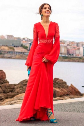 sandra majada invitada perfecta apparentia vestido rojo a medida invitadas bodas eventos fiesta