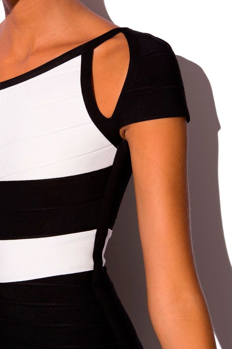 VESTIDO bandaje bicolor