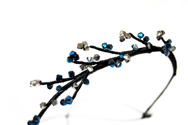 Tocado Coralina Plata-Azul