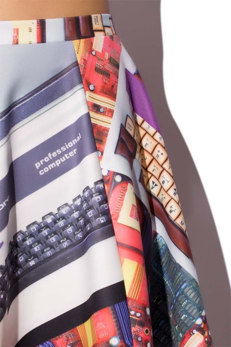 falda q2 skater estampada