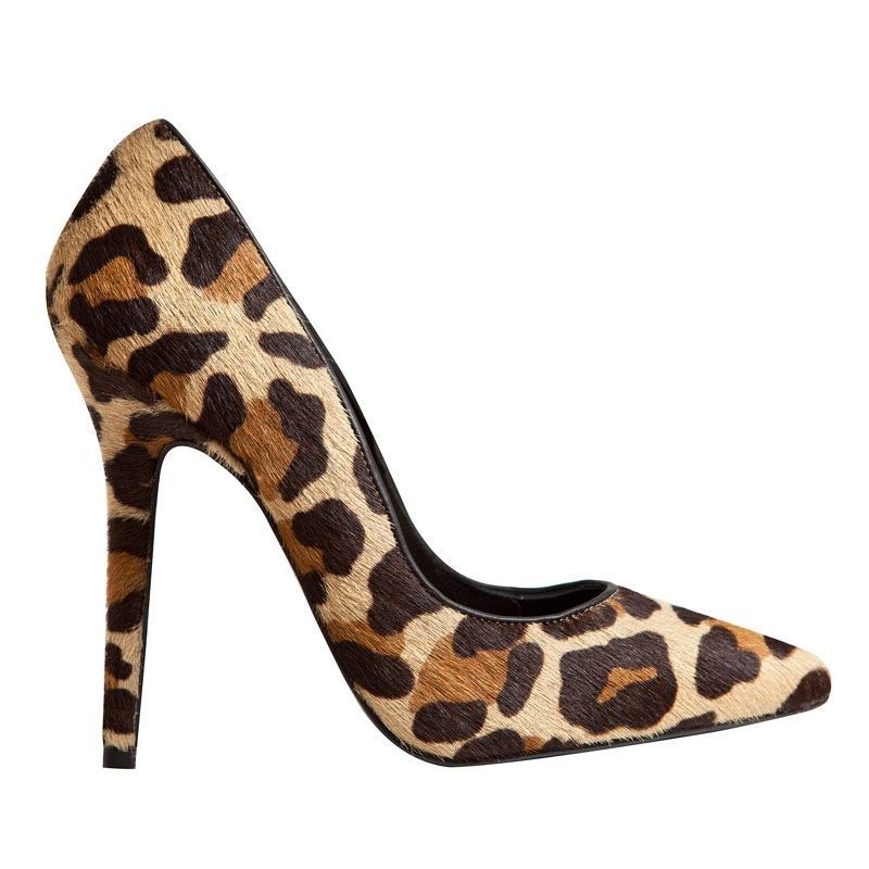 zapatos salon stilettos potro mas 34 leopardo potro