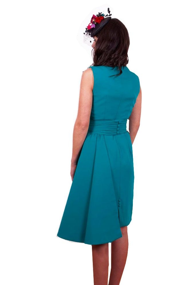 vestido corto boda fiesta comunion verde de bouret 