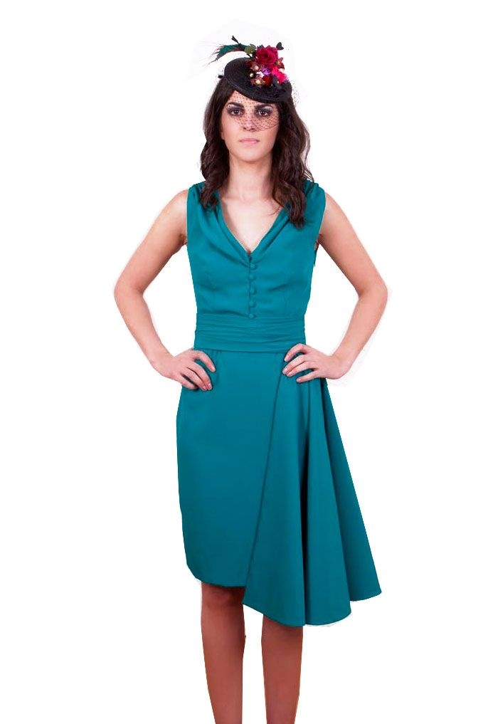 vestido corto verde para ir a una boda bautizo comunion de bouret