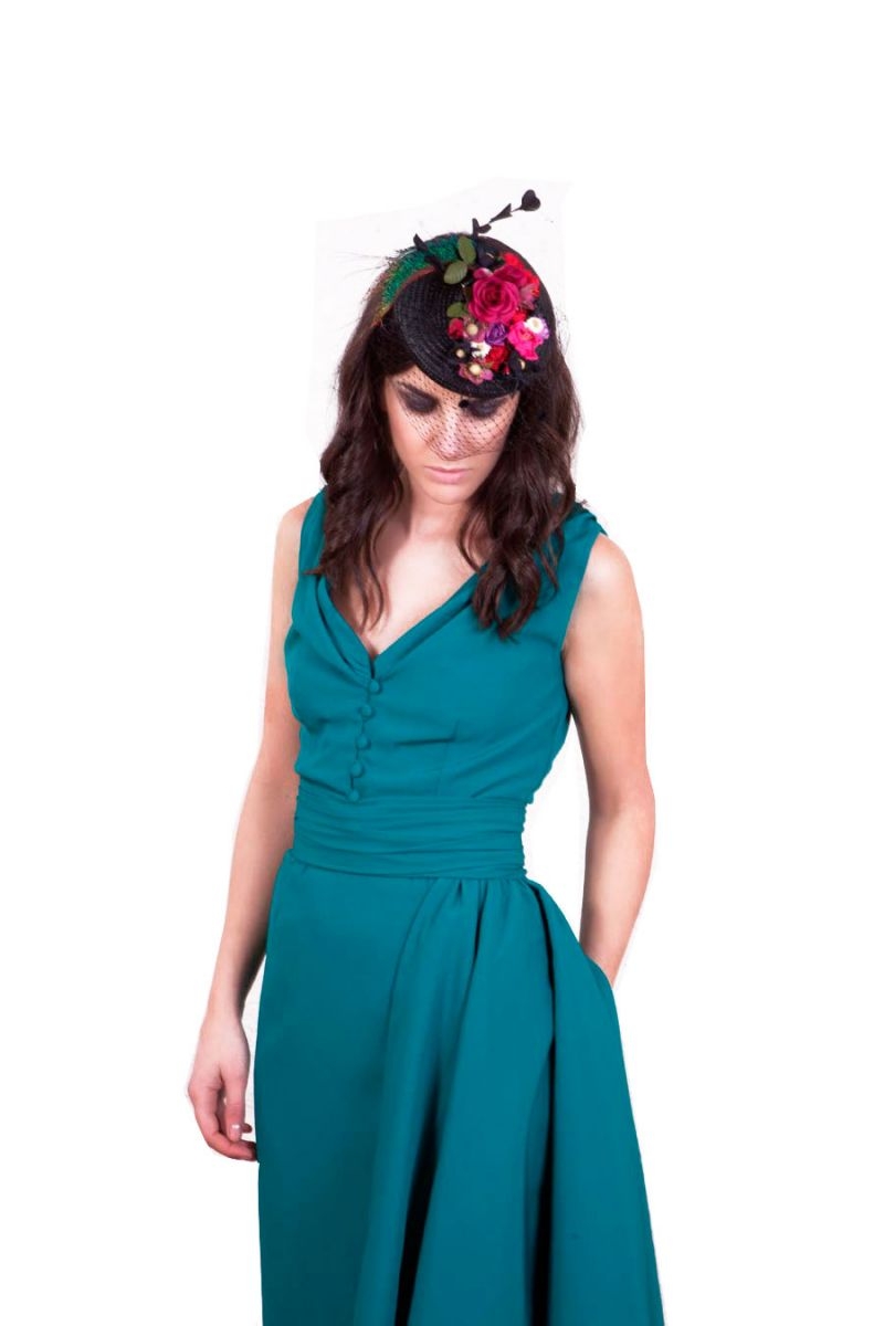 vestido verde pavo para boda fiesta online