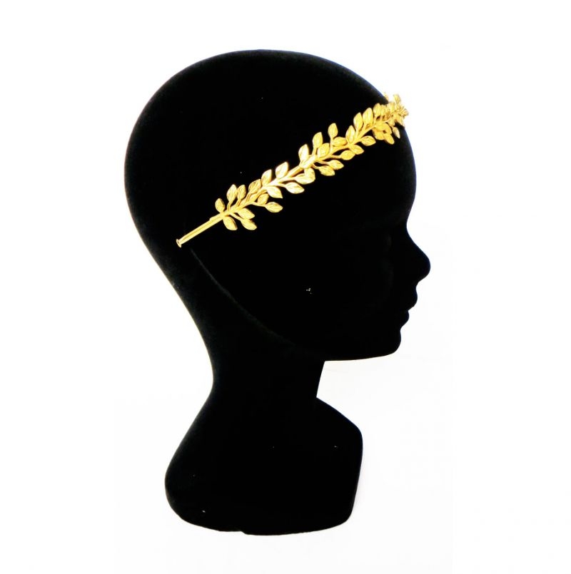 corona diadema de hojas doradas de nucca para boda bautizo comunion fiesta online