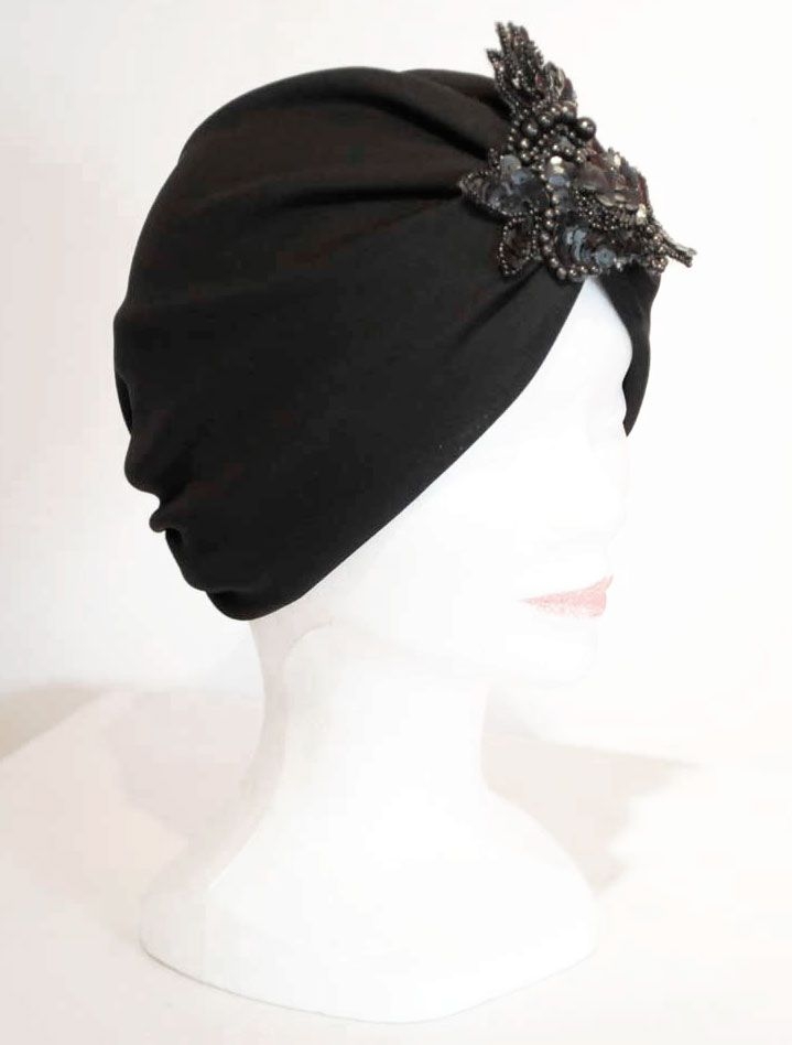 turbante boda fiesta negro de bouret online
