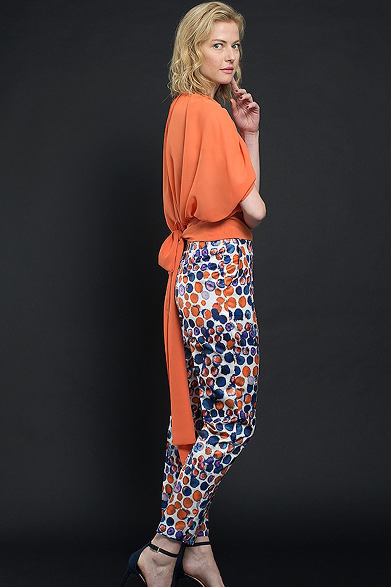 comprar online blusa con frunces y lazo trasero fiesta apparentia evento ocasion