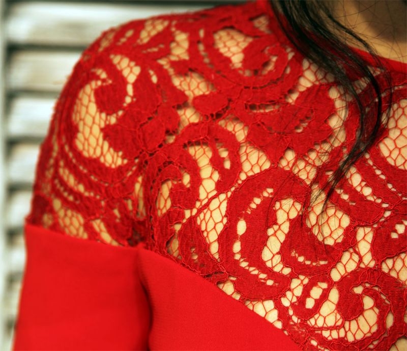 vestido de encanje rojo largo d elaura caicoya online