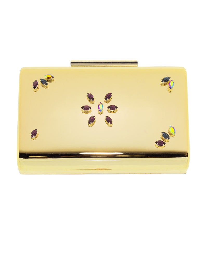 clutch fiesta laton dorado con piedras preciosas cristales swarovski apparentia boda nochevieja evento shopping