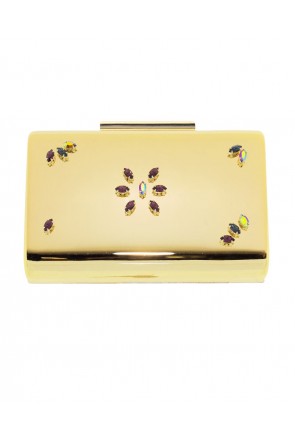 clutch fiesta laton dorado con piedras preciosas cristales swarovski apparentia boda nochevieja evento shopping