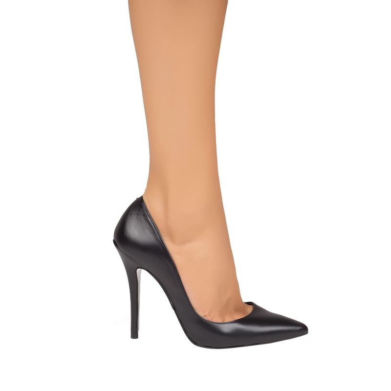 Stilettos negros en piel mas34