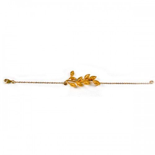 pulsera hoja de fresno oro amarillo nucca joyas online