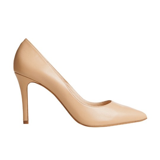 stiletto zapatos salonde piel en color nude con tacon 7,9 centimetros de mas34 para invitadas fiesta boda nochevieja online