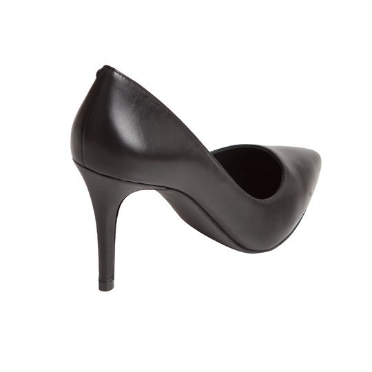 stiletto piel negra tacon zapato salon fiesta evento nochevieja boda comunion bautizo apparentia