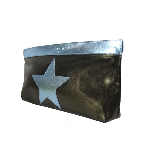 Cartera de mano azul y cobre de fiesta de Stella Rittwagen