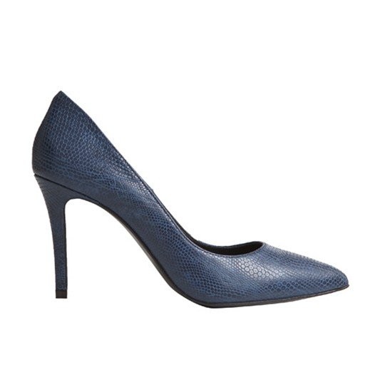 zapatos salon piel grabada color azul efecto boa con tacon 7,9 centimetros de mas34 para invitadas fiesta boda nochevieja online