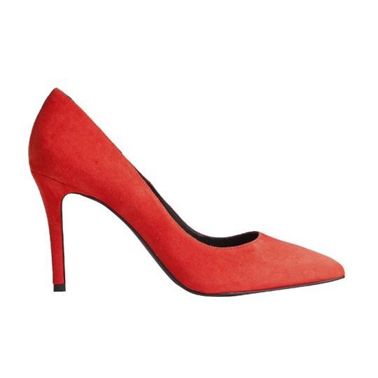 zapatos salon color rojo ante con tacon 7,9 centimetros de mas34 para invitadas fiesta boda nochevieja online comprar apparentia