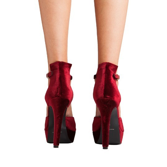 sandalias granate terciopelo plataforma tacon fiesta evento nochevieja comprar online apparentia