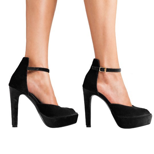 sandalias negras terciopelo plataforma fiesta invitada boda bautizo comunion evento nochevieja shopping