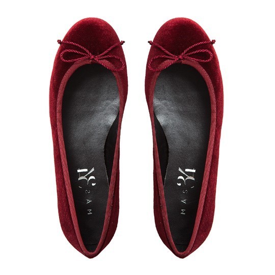 zapatos planos granate bailarinas apparentia shopping mas34