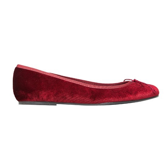 bailarinas granates zapato plano calzado apparentia