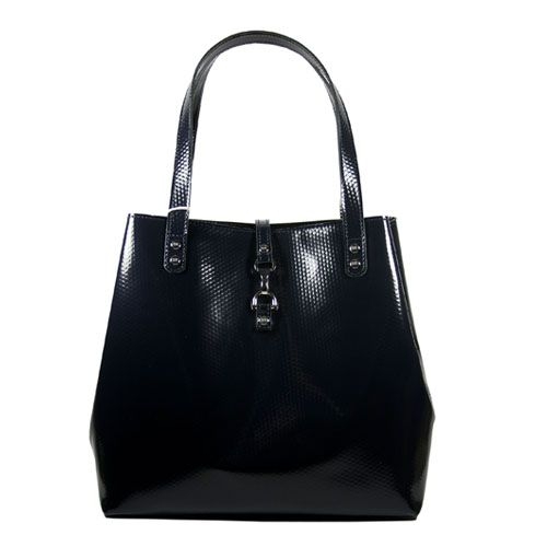 Bolso saco negro grande piel de Stella Rittwagen 