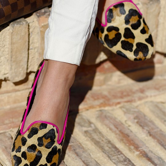 slipper leopardo fucsia calzado plano ideal fiesta evento ocasion apparentia 