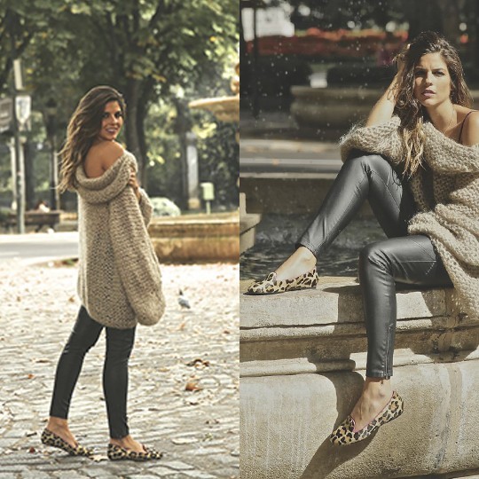 slipper plano leopardo fucsia zapato plano mas34 apparentia