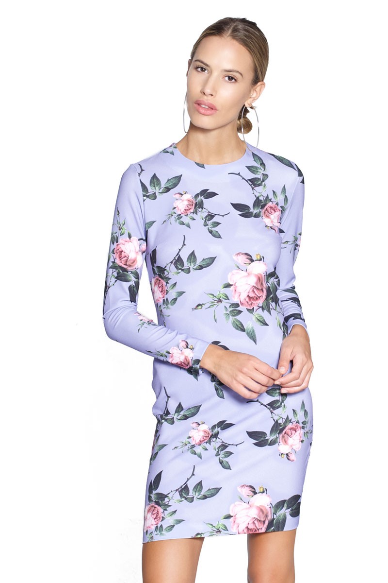 vestido de flores estampado manga larga fiesta invitada boda  felipe albernaz para apparentia