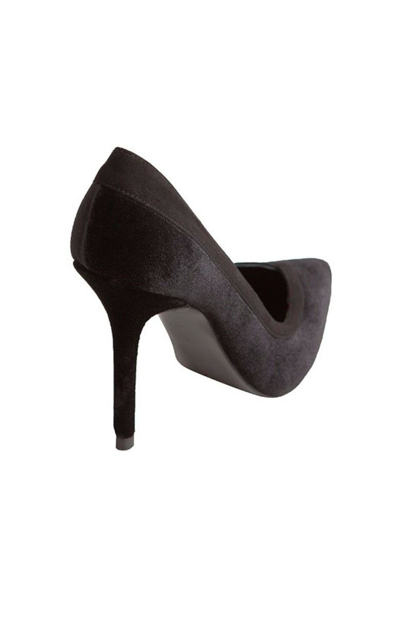zapato salon fiesta terciopelo negro tacon invitada comprar online