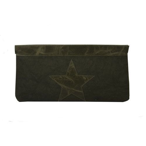 Cartera de mano negro chocolate clutch stella rittwagen